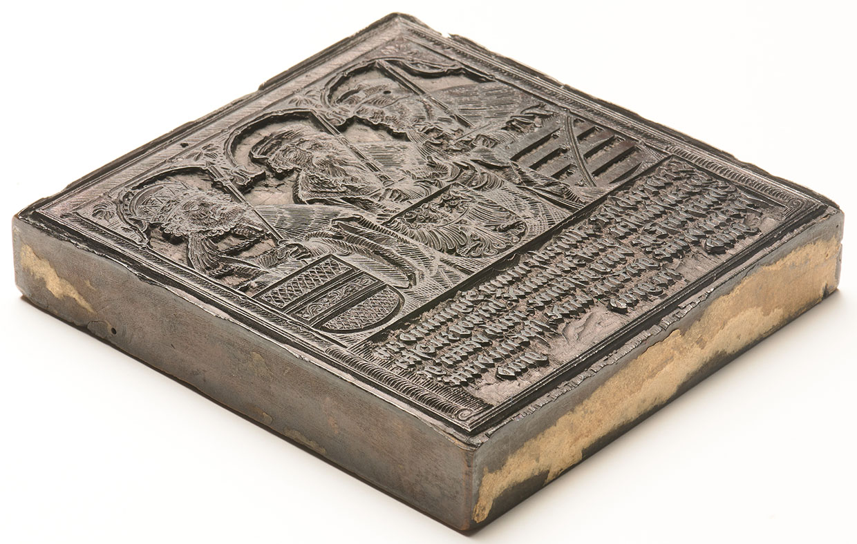 Schrägansicht des MAK-Holzstockes. Wien, MAK © MAK/Christian Mendez