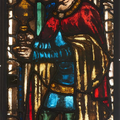 Schreitender rechter König, aus der Scheibe mit der Anbetung der Könige, Stephansdom, Bartholomäus Kapelle, um 1370-80 © MAK/Georg Mayer