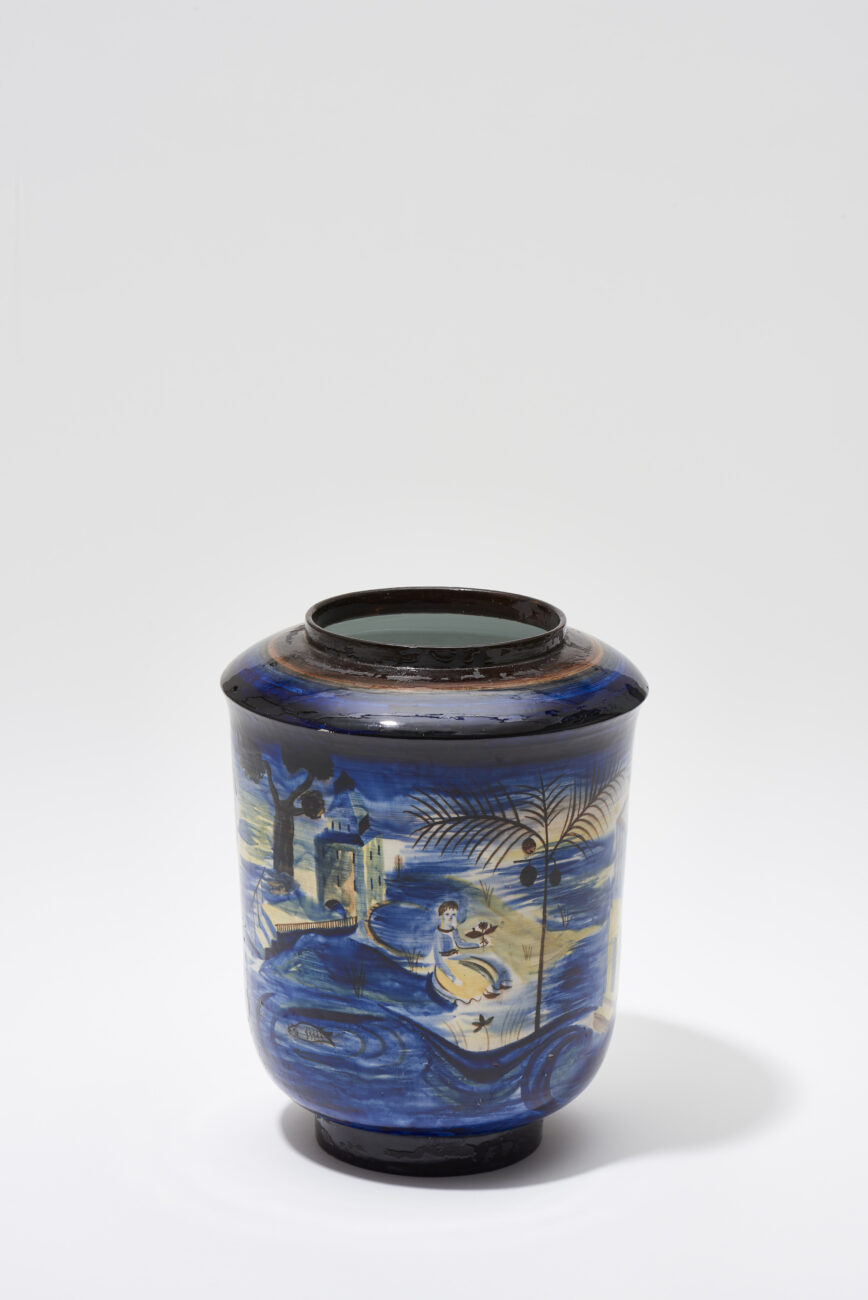 Hilda Jesser (Form), Maria Likarz (Malerei), Vase, 1923. Eine solche Vase wurde 1925 in Paris gezeigt; Keramik, glasiert. © MAK/Georg Mayer