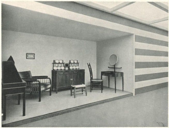 Josef Frank, Möbel für „Haus und Garten“, gezeigt in den Galeries des Invalides, Paris 1925; Abbildung in Eisler 1925. © MAK