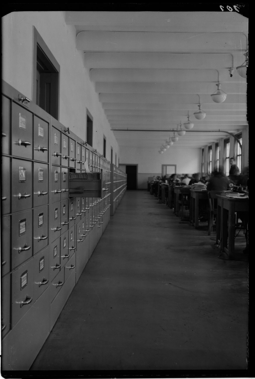 Innenaufnahme einer Buchungsabteilung in der PSK (um 1970) © MAK