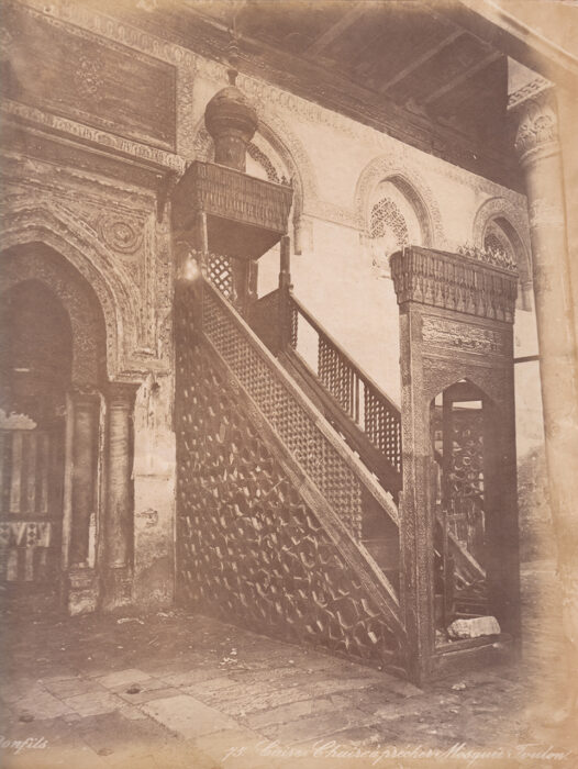 Felix Bonfils Chaire à prêcher, Mosquée Toulon [Chair for preaching in the Ibn Tulun Mosque], Cairo, ca. 1870 © MAK Cairo Minbar MAK