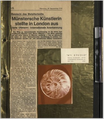 Diverse Zeitungsausschnitte, Publikationen, Dokumentationsmaterial und Arbeiten aus dem Nachlass von My Ullmann, 1925-1970© Privatbesitz