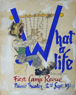 Entwurf für das Plakat „What a Life“, Isle of Man, 1940, Gouache, 49,8 x 61,3 cm, © MAK