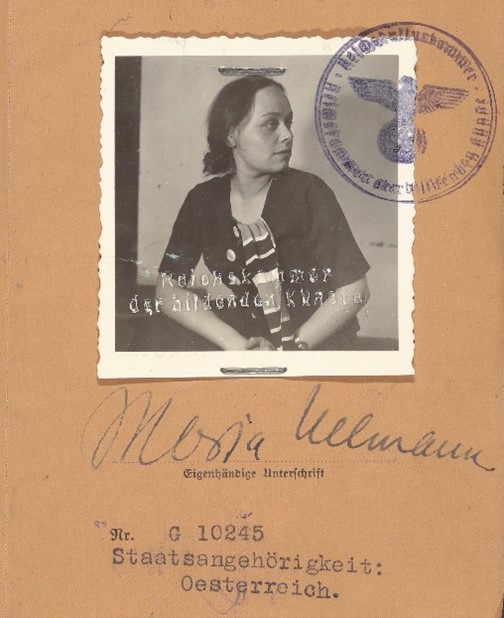 My Ullmanns Mitgliedsausweis der Reichsratskammer              für bildende Künste, 1934© MAK, Wien 