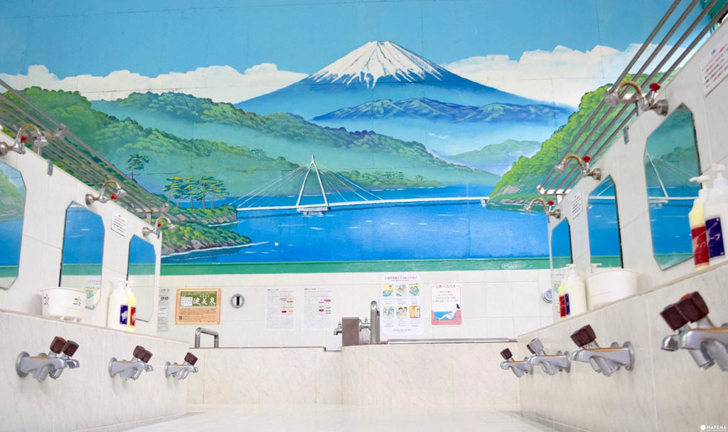 Fuji-Wandmalerei in einem öffentlichen Bad, © Susanne Klien Fuji in der MAK-Sammlung