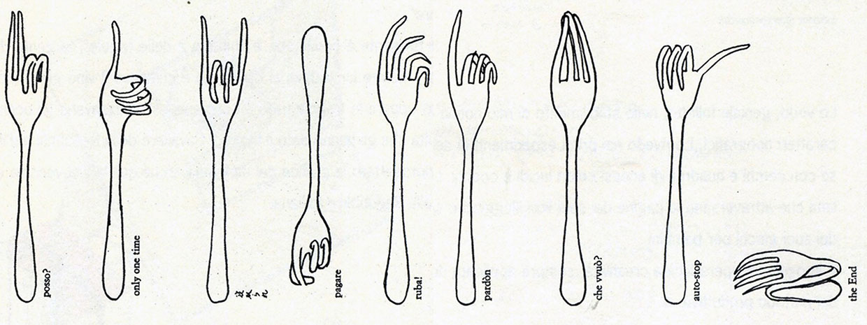 Bruno Munari, „Forchette“, 1980er Jahre