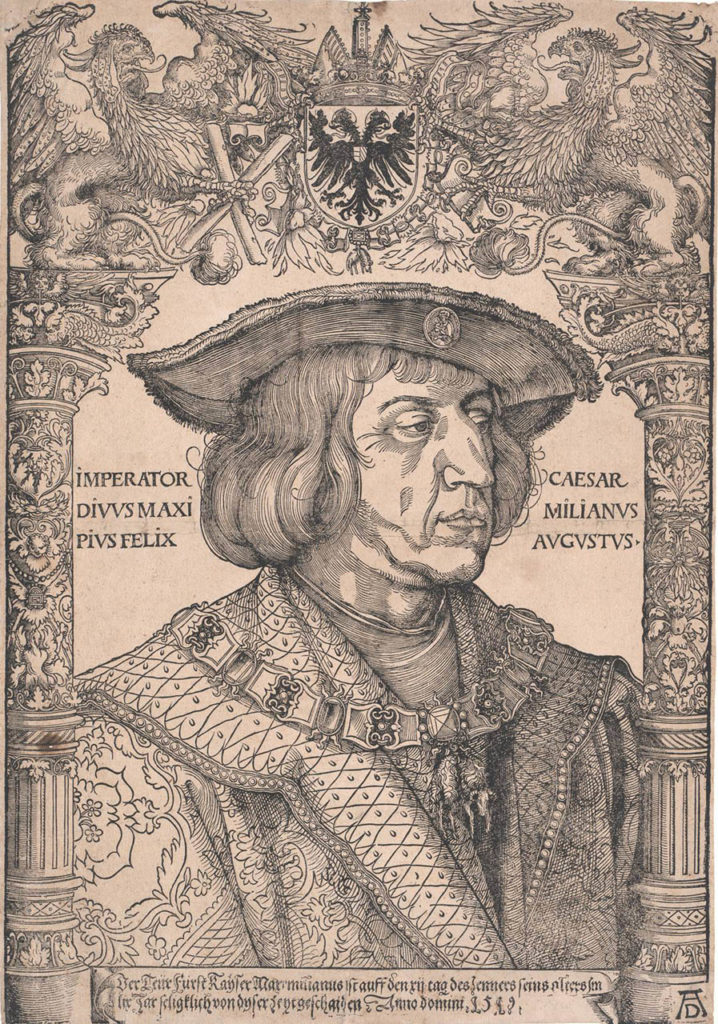 Portrait von Kaiser Maximilian I., nach Albrecht Dürer Deutschland 16. Jahrhundert, Holzschnitt KI 264 ©MAK Reisebericht Hans Herzheimer