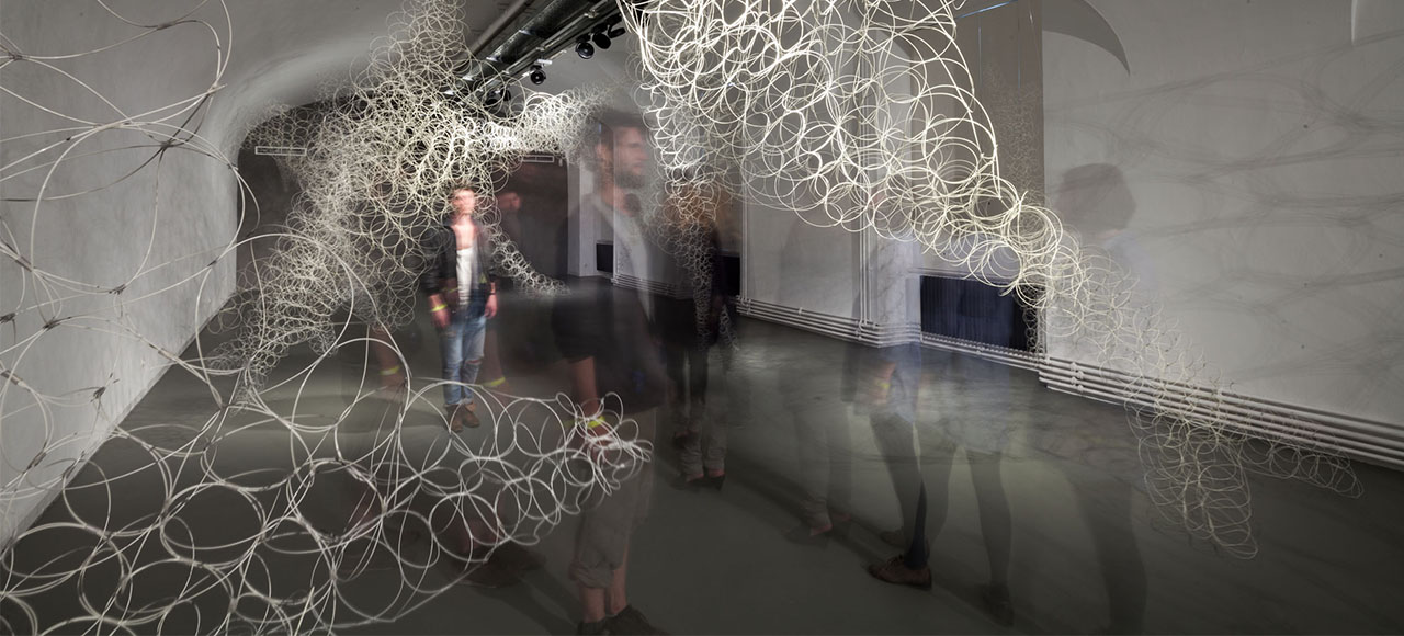 MAK-Ausstellungsansicht, 2014 "ANGEWANDTE KUNST. HEUTE: soma architecture. Immanent Elasticity Installation MAK GALERIE © MAK/Katrin Wißkirchen